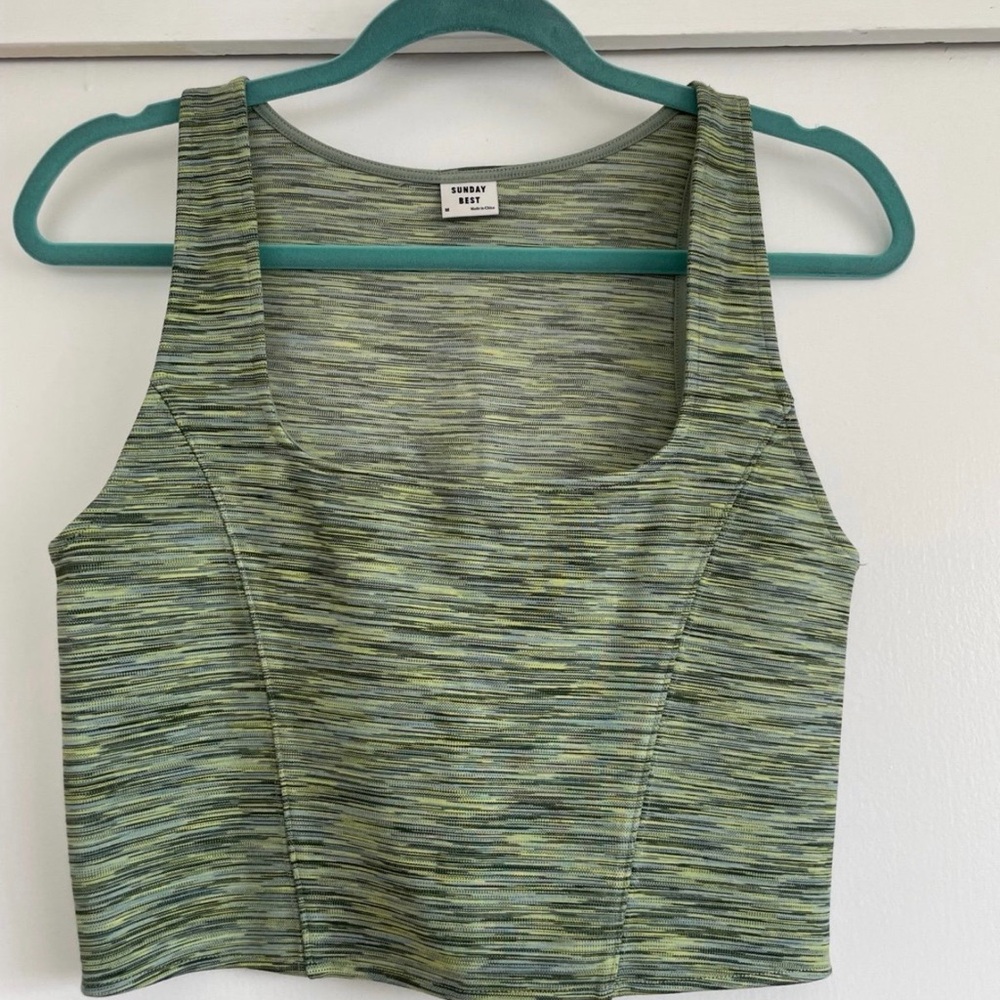Aritzia Sunday Best Space-Dye Crop Tank Top